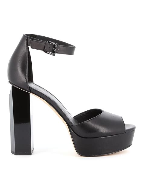 michael michael kors petra leather mule|Michael Kors Petra Platform Sandals .